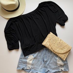 Off shoulder - Black elastic top